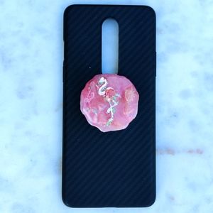 Handmade Flamingo Resin Phone Grip